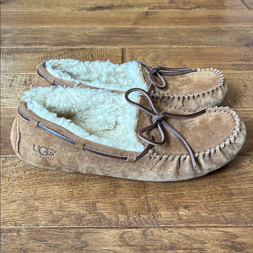 UGG Chestnut Suede Moccasin Slippers